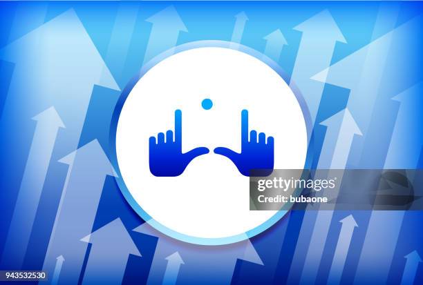 field goal hands blue up arrows background - field goal stock illustrations