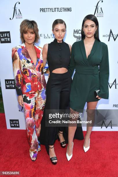 Lisa Rinna, Delilah Belle Hamlin, and Amelia Gray Hamlin attend The Daily Front Row's 4th Annual Fashion Los Angeles Awards at Beverly Hills Hotel on...
