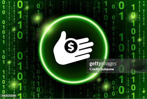money hand binary code vector pattern background - zero dollars stock illustrations