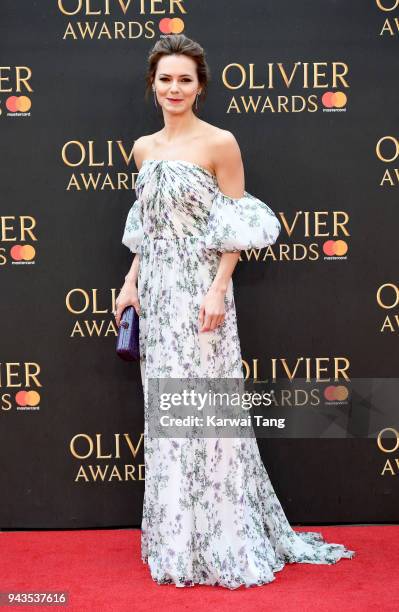 Kara Tointon attends The Olivier Awards with Mastercard at Royal Albert Hall on April 8, 2018 in London, England.