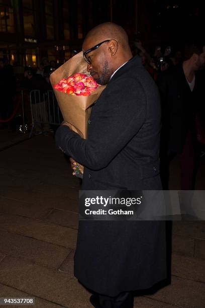 Jamie Foxx attends the Dolce & Gabbana Alta Moda 2018 collection at the Metropolitan Opera House at Lincoln Center on April 8, 2018 in New York City.