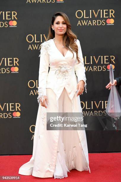 Preeya Kalidas attends The Olivier Awards with Mastercard at Royal Albert Hall on April 8, 2018 in London, England.