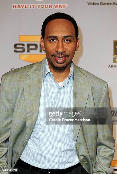 Personality Stephen A. Smith arrives at Spike TV's 7th Annual Video Game Awards at the Nokia Event Deck at LA Live on December 12, 2009 in Los...