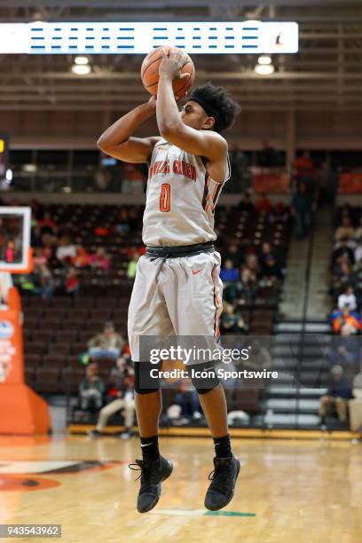 Bowling Green guard Nelly Cummings takes a shot during a game between the Bowling Green State University Falcons and Lourdes University Gray Wolves...