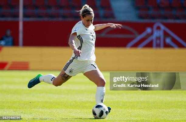 Anna Blaesse of Germany during the 2019 FIFA Womens World Championship Qualifier match between Germany Womens and Czech Republic Womens at...