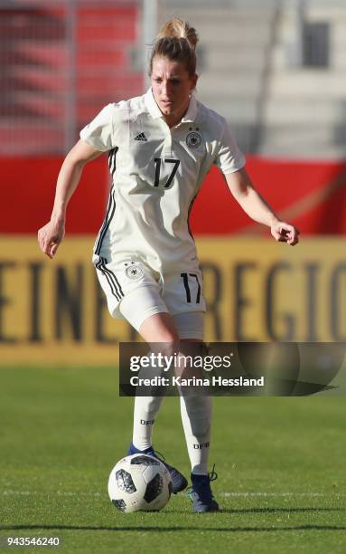 Verena Faisst of Germany during the 2019 FIFA Womens World Championship Qualifier match between Germany Womens and Czech Republic Womens at...