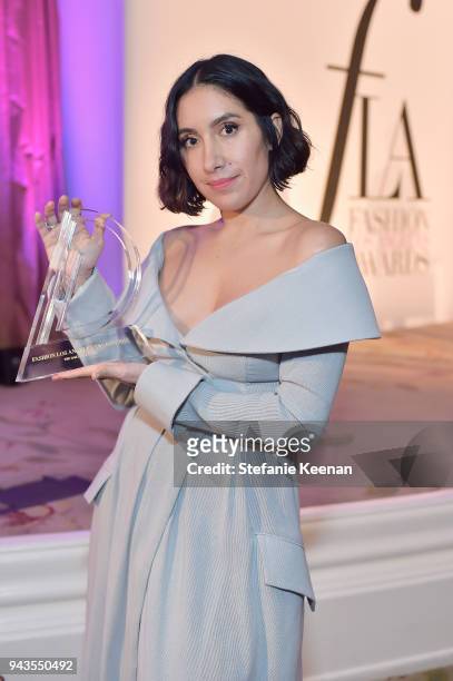 Honoree Jen Atkin, recipient of the Hair Artist of the Year award, attends The Daily Front Row's 4th Annual Fashion Los Angeles Awards at Beverly...