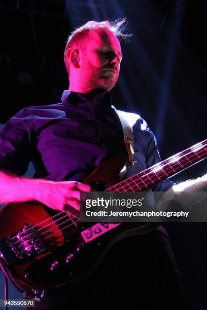 Bob Hardy of Franz Ferdinand performs at REBEL on April 8, 2018 in Toronto, Canada.
