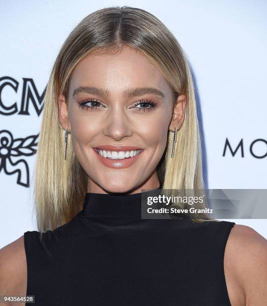 Georgia Gibbs arrives at the The Daily Front Row's 4th Annual Fashion Los Angeles Awards at Beverly Hills Hotel on April 8, 2018 in Beverly Hills,...