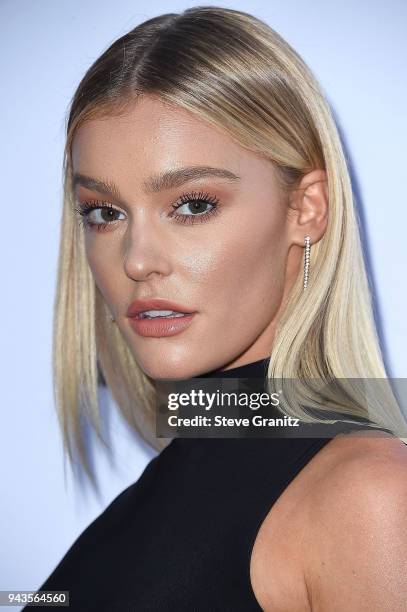 Georgia Gibbs arrives at the The Daily Front Row's 4th Annual Fashion Los Angeles Awards at Beverly Hills Hotel on April 8, 2018 in Beverly Hills,...