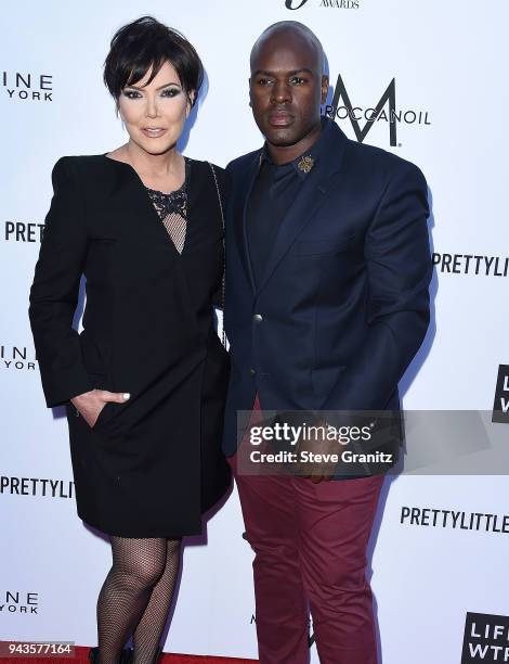 Kris Jenner, Corey Gamble arrives at the The Daily Front Row's 4th Annual Fashion Los Angeles Awards at Beverly Hills Hotel on April 8, 2018 in...