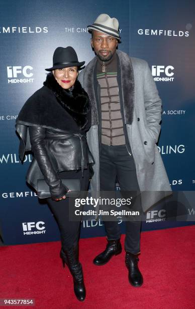 Actors Patricia Blanchet and Leon Robinson attend the screening of IFC Midnight's "Wildling" hosted by The Cinema Society and Gemfields at iPic...