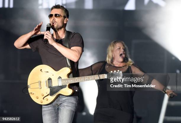 Eric Church and Joanna Cotton perform during the 2018 Tortuga Music Festival on April 8, 2018 in Fort Lauderdale, Florida.