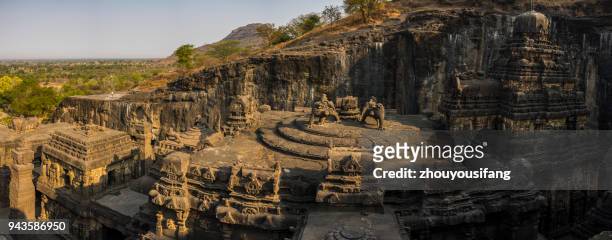 the ellora caves of india - ellora stock-fotos und bilder