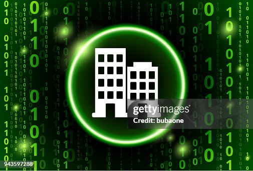 Two Building Binary Code Vector Pattern Background Two Building Binary Code Vector Pattern Background