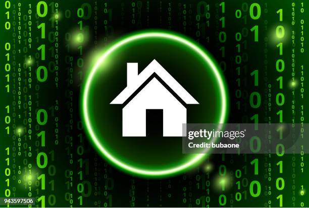house binary code vector pattern background - binary code building stock illustrations