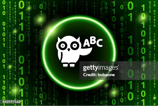 ABC Owl Binary Code Vector Pattern Background ABC Owl Binary Code Vector Pattern Background