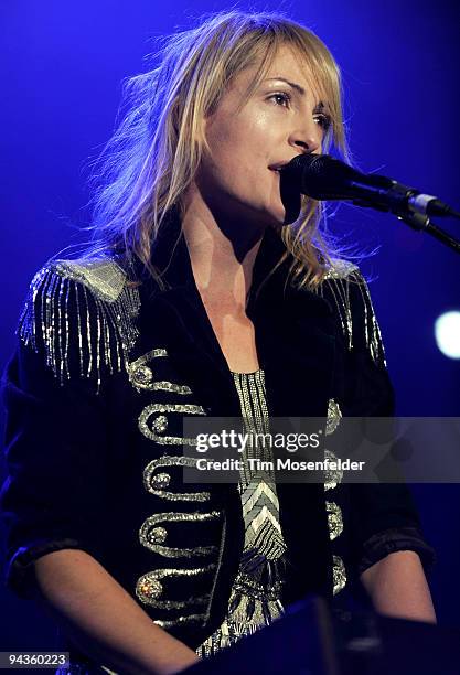 Emily Haines of Metric performs as part of Live 105's Not So Silent Night 2009 at the Oracle Arena on December 11, 2009 in Oakland, California.