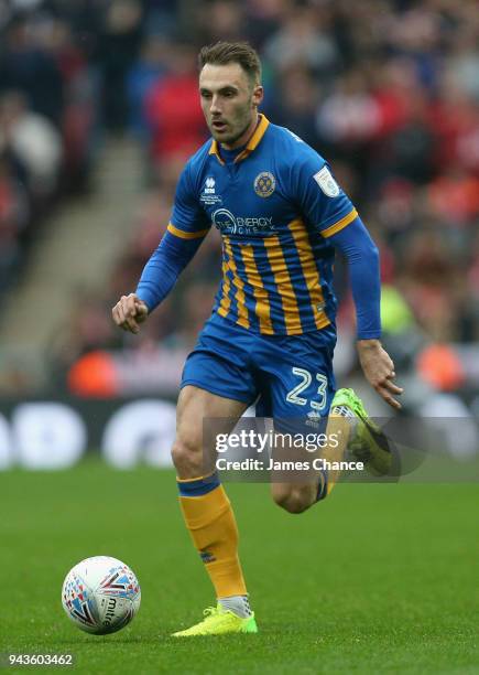 Alex Rodman of Shrewsbury Town runs with the ball during the Checkatrade Trophy Final match between Shrewsbury Town and Lincoln City at Wembley...