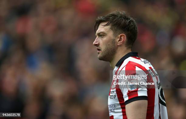 Lee Frecklington of Lincoln City looks on during the Checkatrade Trophy Final match between Shrewsbury Town and Lincoln City at Wembley Stadium on...
