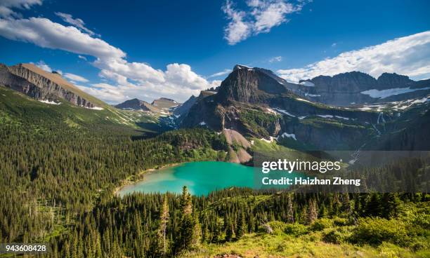 grinnell sjön i glacier national park - grinnell lake bildbanksfoton och bilder