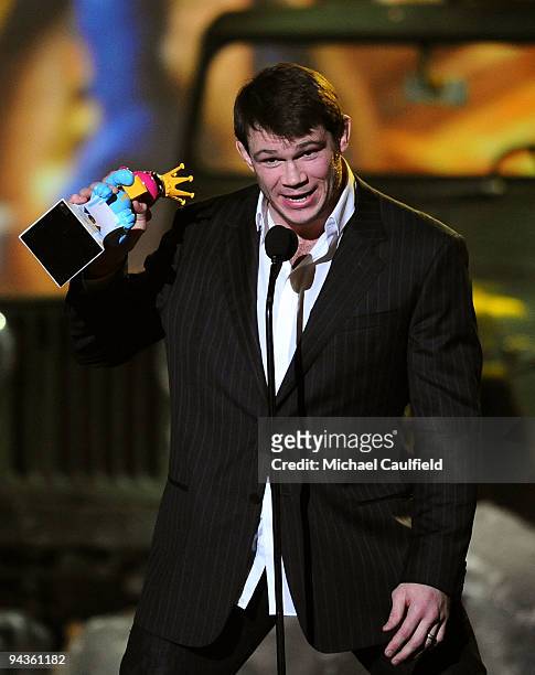 Fighter Forrest Griffin speaks onstage at Spike TV's 7th Annual Video Game Awards at the Nokia Event Deck at LA Live on December 12, 2009 in Los...