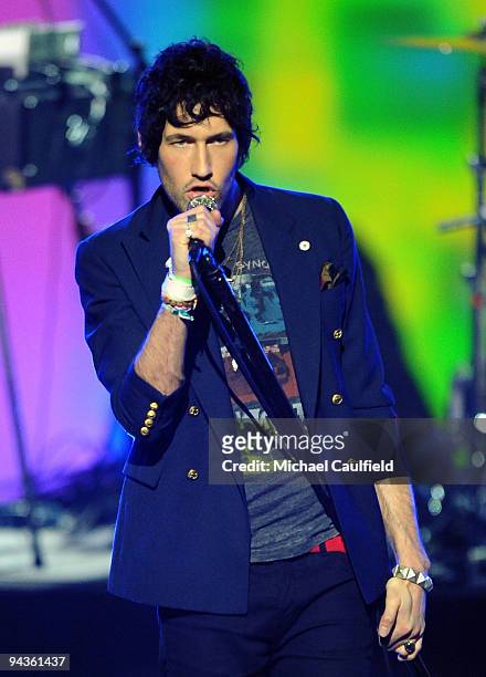 Singer Sam Endicott of The Bravery performs onstage at Spike TV's 7th Annual Video Game Awards at the Nokia Event Deck at LA Live on December 12,...