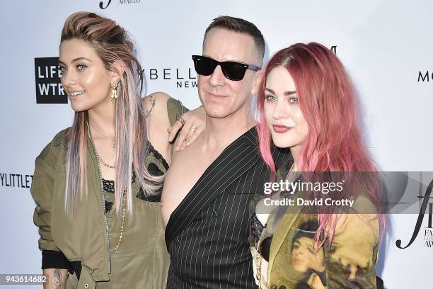 Paris Jackson, Jeremy Scott and Frances Bean Cobain attend The Daily Front Row's 4th Annual Fashion Los Angeles Awards - Arrivals at The Beverly...