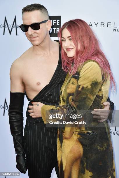 Jeremy Scott and Frances Bean Cobain attend The Daily Front Row's 4th Annual Fashion Los Angeles Awards - Arrivals at The Beverly Hills Hotel on...