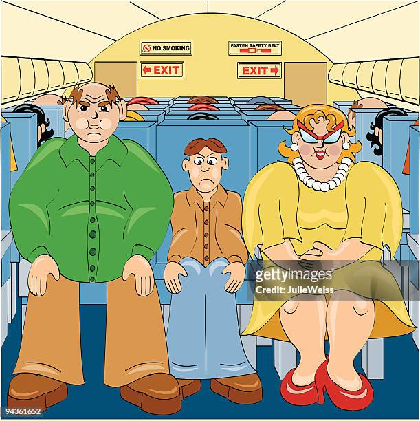 flying coach - blonde attraction stock illustrations