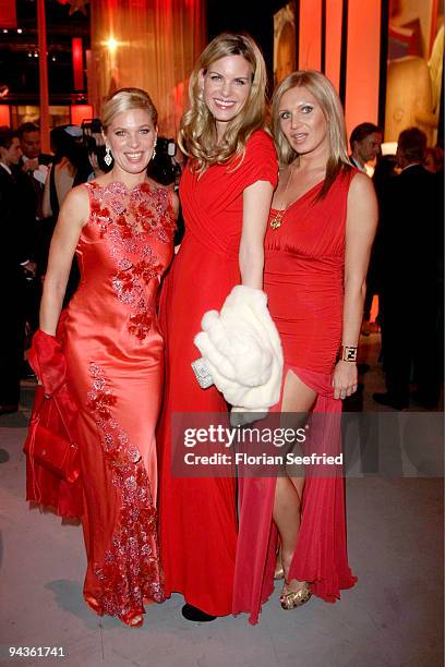 Princess Maja Synke von Hohenzollern and Miriam Friedrich and Magdalena Brzeska attend the aftershow party of 'Ein Herz fuer Kinder' Gala at Studio...