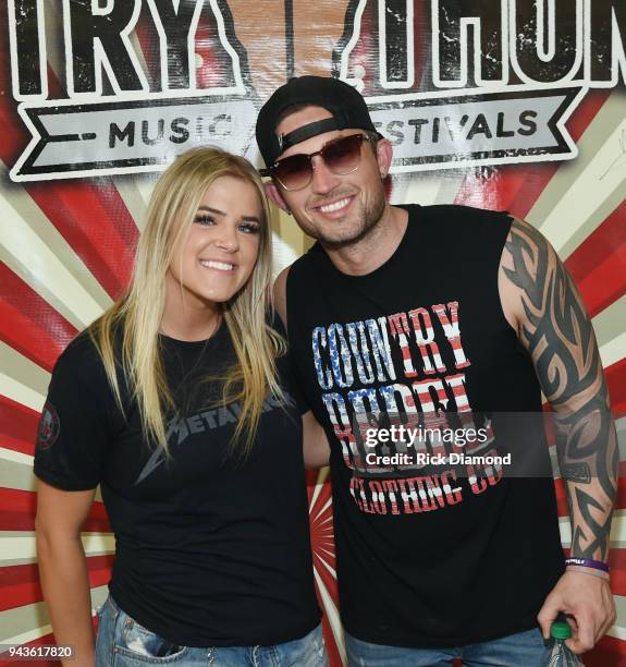 Lexia Chamryk Artist Relations Country Thunder and Singer/Songwriters Michael Ray during Country Thunder Music Festival Arizona - Day 2 on April 6,...