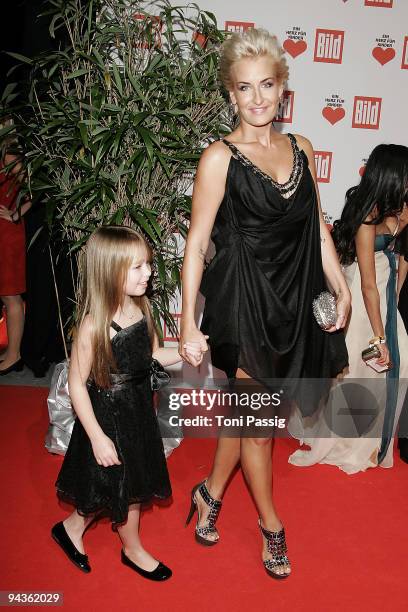 Sarah Connor and Connie Talbot attend the 'Ein Herz fuer Kinder' Gala at Studio 20 at Adlershof on December 12, 2009 in Berlin, Germany.