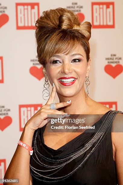 Verona Pooth attends the 'Ein Herz fuer Kinder' Gala at Studio 20 at Adlershof on December 12, 2009 in Berlin, Germany.