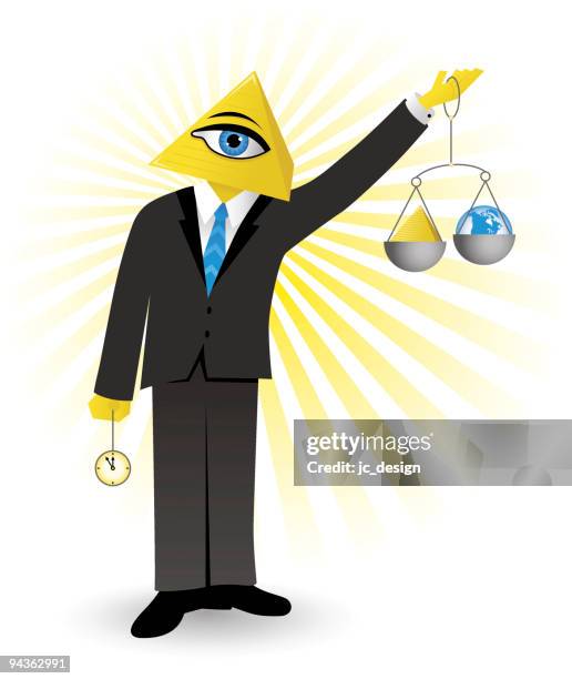 ilustraciones, imágenes clip art, dibujos animados e iconos de stock de la iluminación una - novus ordo seclorum