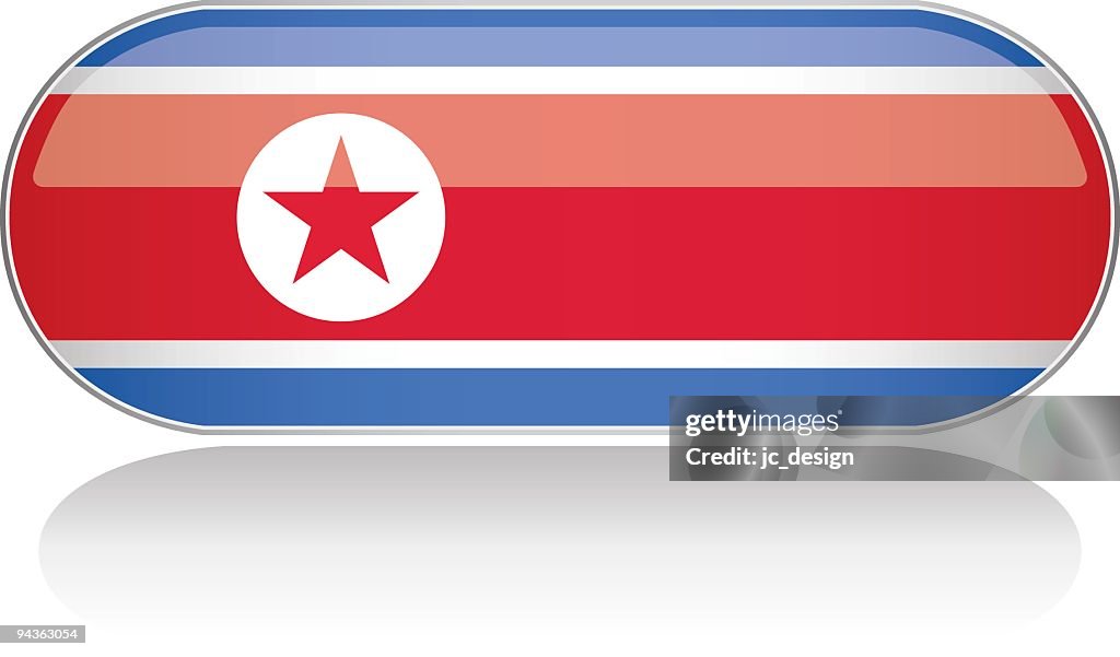 Glossy Flag Series - North Korea