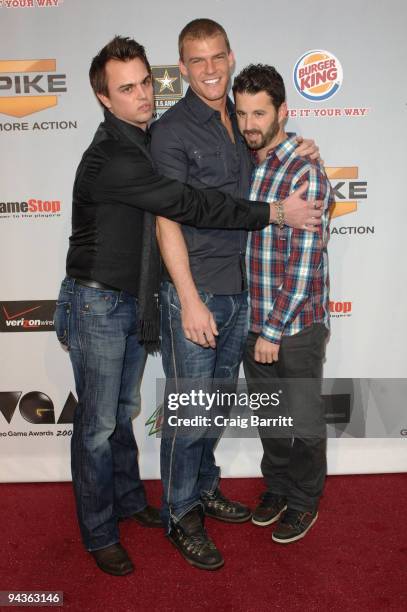 Darin Brooks, Alan Ritchson and Romanski arriving at Spike TV's 7th Annual Video Game Awards at Nokia Theatre L.A. Live on December 12, 2009 in Los...