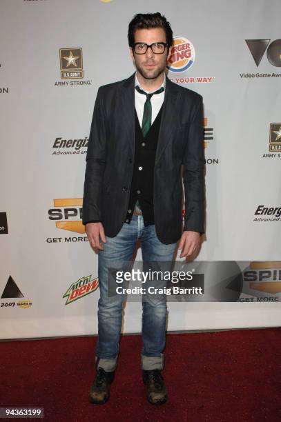 Zachery Quinto arriving at Spike TV's 7th Annual Video Game Awards at Nokia Theatre L.A. Live on December 12, 2009 in Los Angeles, California.