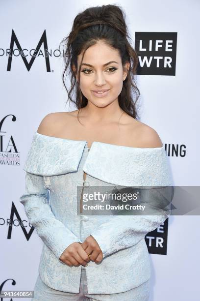 Inanna Sarkis attends The Daily Front Row's 4th Annual Fashion Los Angeles Awards - Arrivals at The Beverly Hills Hotel on April 8, 2018 in Beverly...