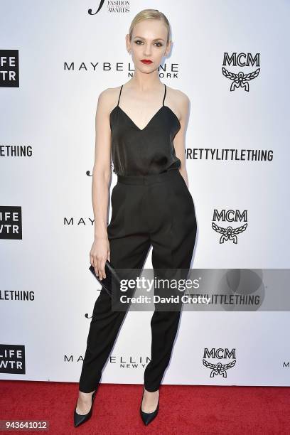 Ginta Lapina attends The Daily Front Row's 4th Annual Fashion Los Angeles Awards - Arrivals at The Beverly Hills Hotel on April 8, 2018 in Beverly...