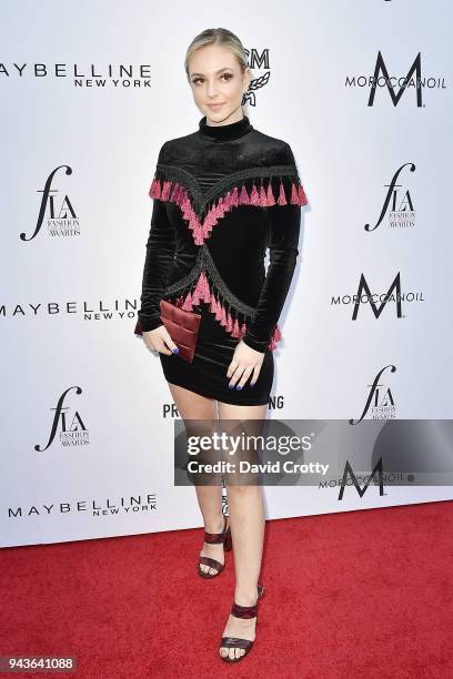 Hannah Viselli attends The Daily Front Row's 4th Annual Fashion Los Angeles Awards - Arrivals at The Beverly Hills Hotel on April 8, 2018 in Beverly...