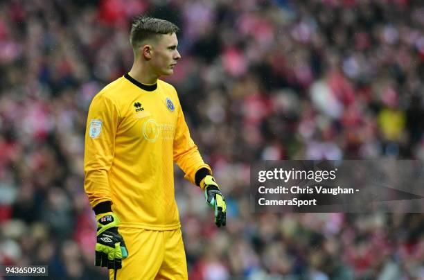 Shrewsbury Town's Dean Henderson during the Checkatrade Trophy Final match between Lincoln City and Shrewsbury Town at Wembley Stadium on April 8,...