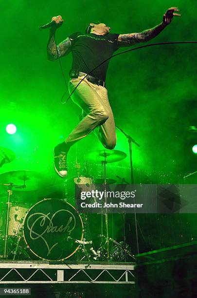 Davey Havok of A.F.I. Performs during the KROQ Almost Acoustic Christmas at Gibson Amphitheatre on December 12, 2009 in Universal City, California.