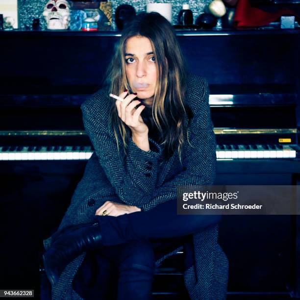 Actress Joana Preiss is photographed for Self Assignment on January 2018 in Paris, France.