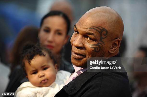 Boxer Mike Tyson and family attend Spike TV's 7th annual Video Game Awards at Nokia Theatre L.A. Live on December 12, 2009 in Los Angeles, California.