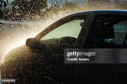 Car under Heavy Rain Car under Heavy Rain