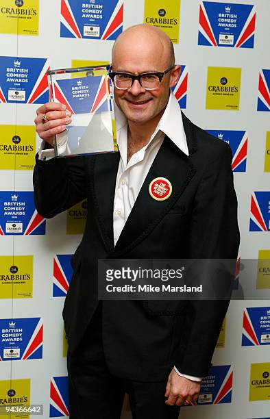 Harry Hill wins Best Comedy Entertainment Programme, poses in the press room at the British Comedy Awards on December 12, 2009 in London, England.