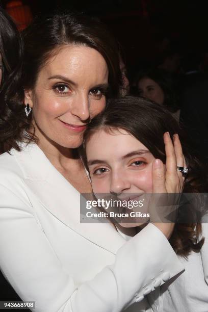Tina Fey and daughter Alice Richmond pose at the opening night after party for the new musical "Mean Girls" on Broadway based on the cult film at TAO...