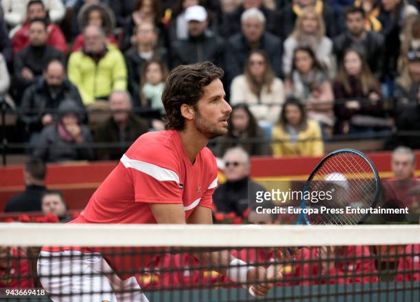 Feliciano Lopez attends a match during day one of the Davis Cup World Group Quarter Finals match between Spain and Germany at Plaza de Toros de...