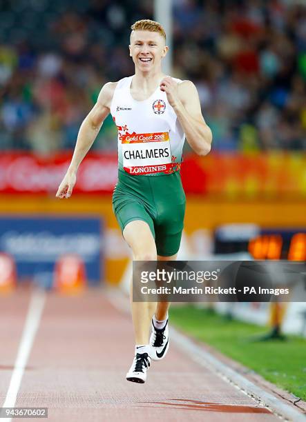 Guernsey's Cameron Chalmers competes in the Men's 400m Semifinal 3 at the Carrara Stadium during day five of the 2018 Commonwealth Games in the Gold...